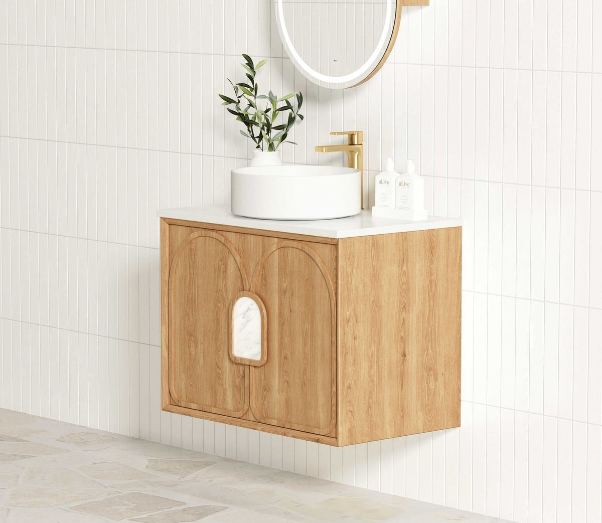 Otti Laguna Mark II Wall Hung Vanity | Woodland Oak