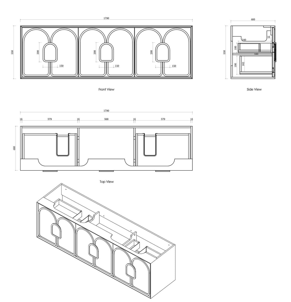 Otti Laguna Mark II Wall Hung Vanity | Woodland Oak