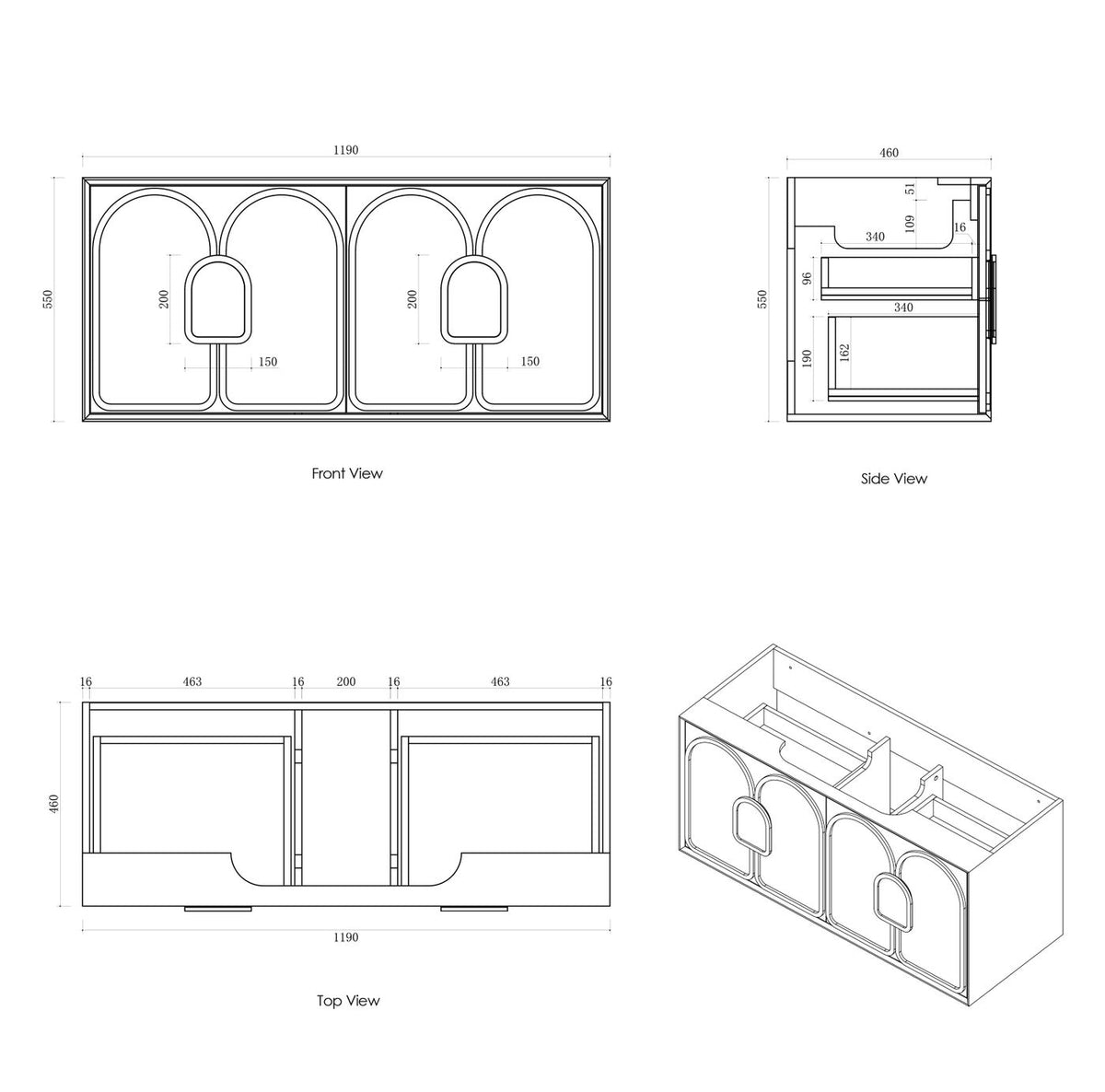 Otti Laguna Mark II Wall Hung Vanity | Matte White