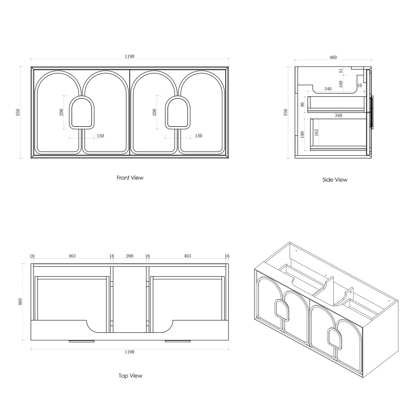 Otti Laguna Mark II Wall Hung Vanity | Matte White