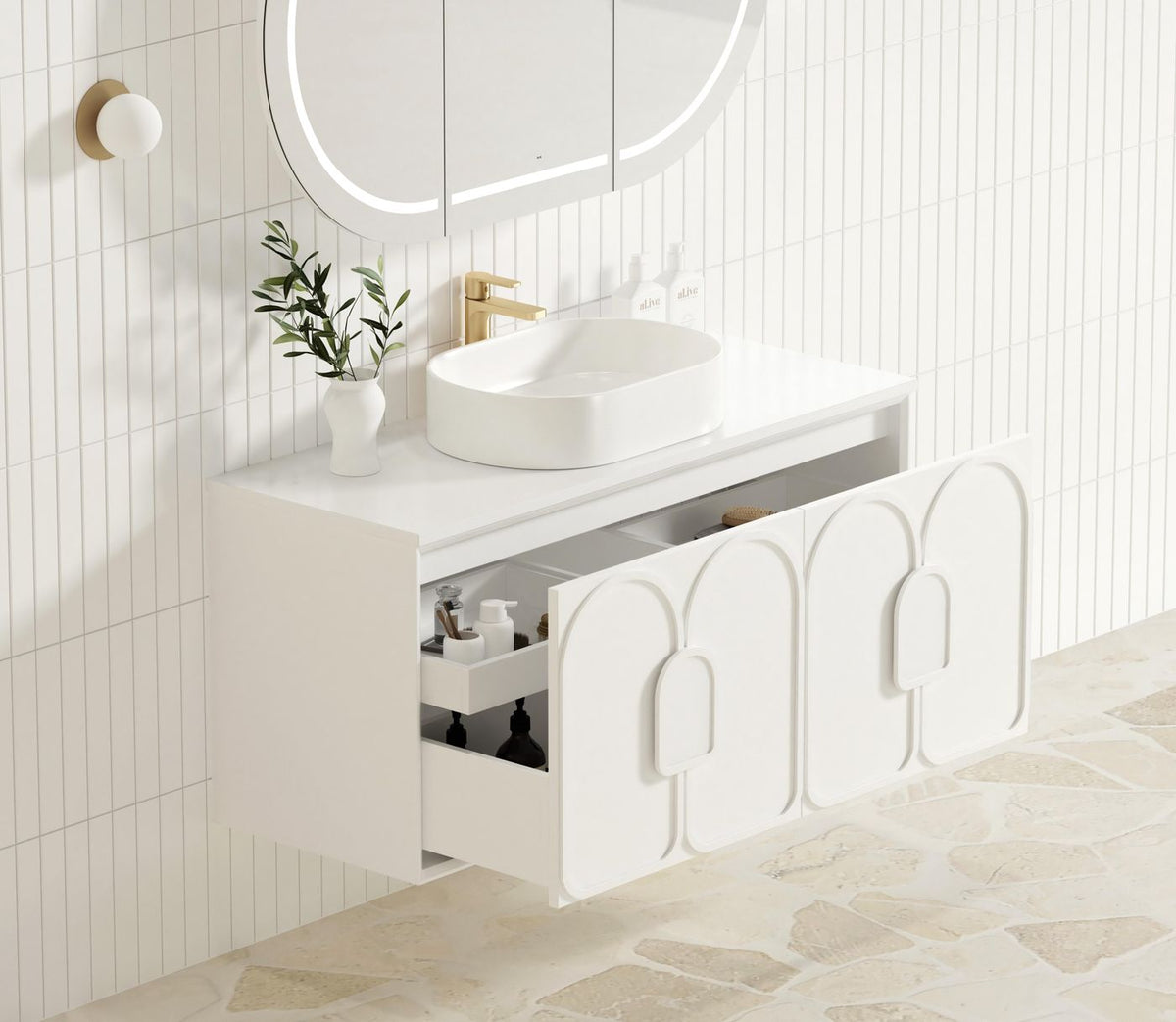 Otti Laguna Mark II Wall Hung Vanity | Matte White