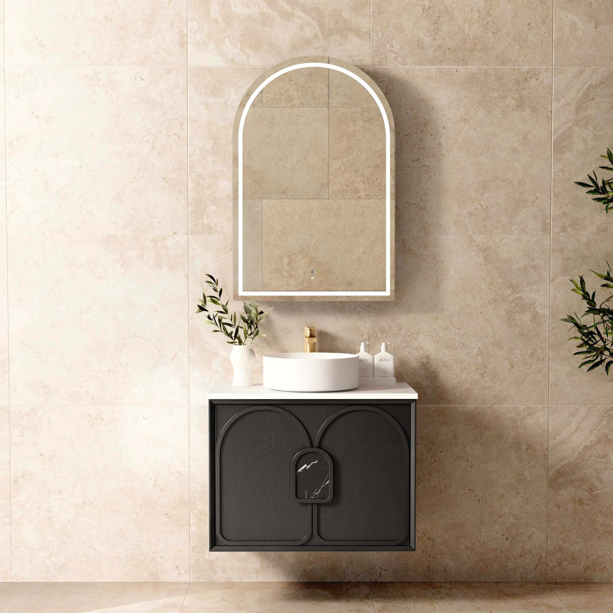 Otti Laguna Mark II Wall Hung Vanity | Black Oak
