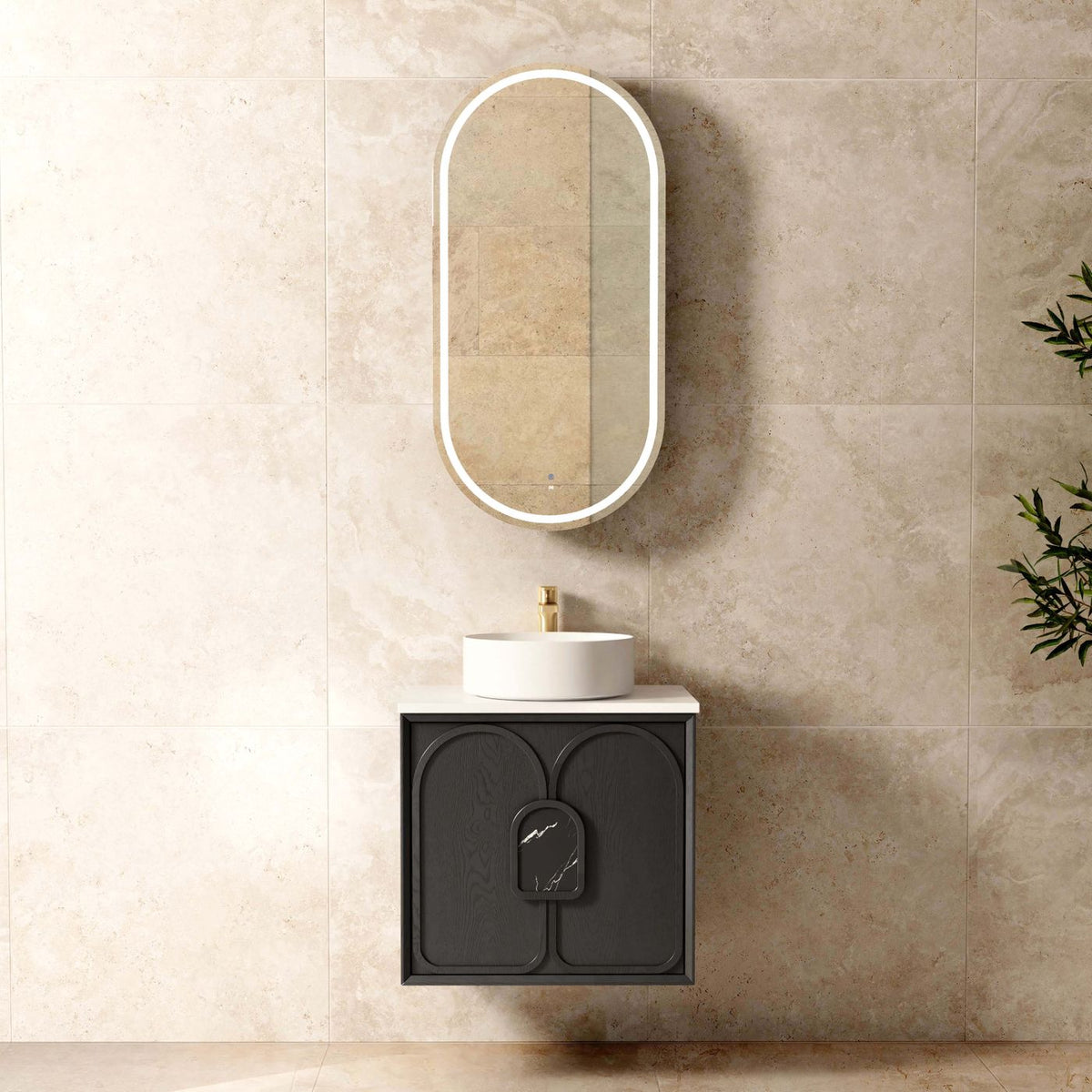 Otti Laguna Mark II Wall Hung Vanity | Black Oak
