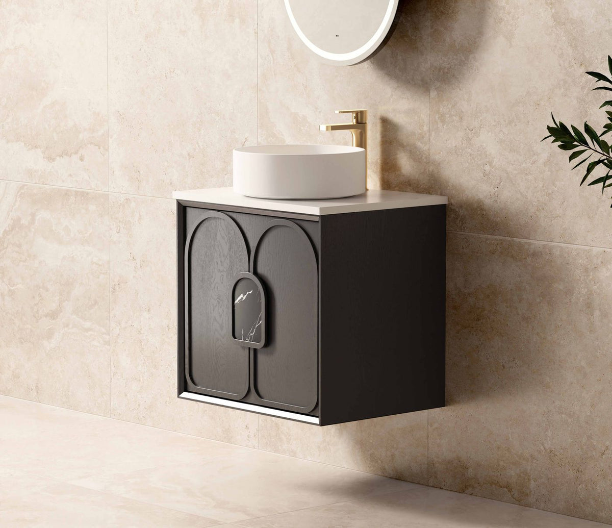Otti Laguna Mark II Wall Hung Vanity | Black Oak