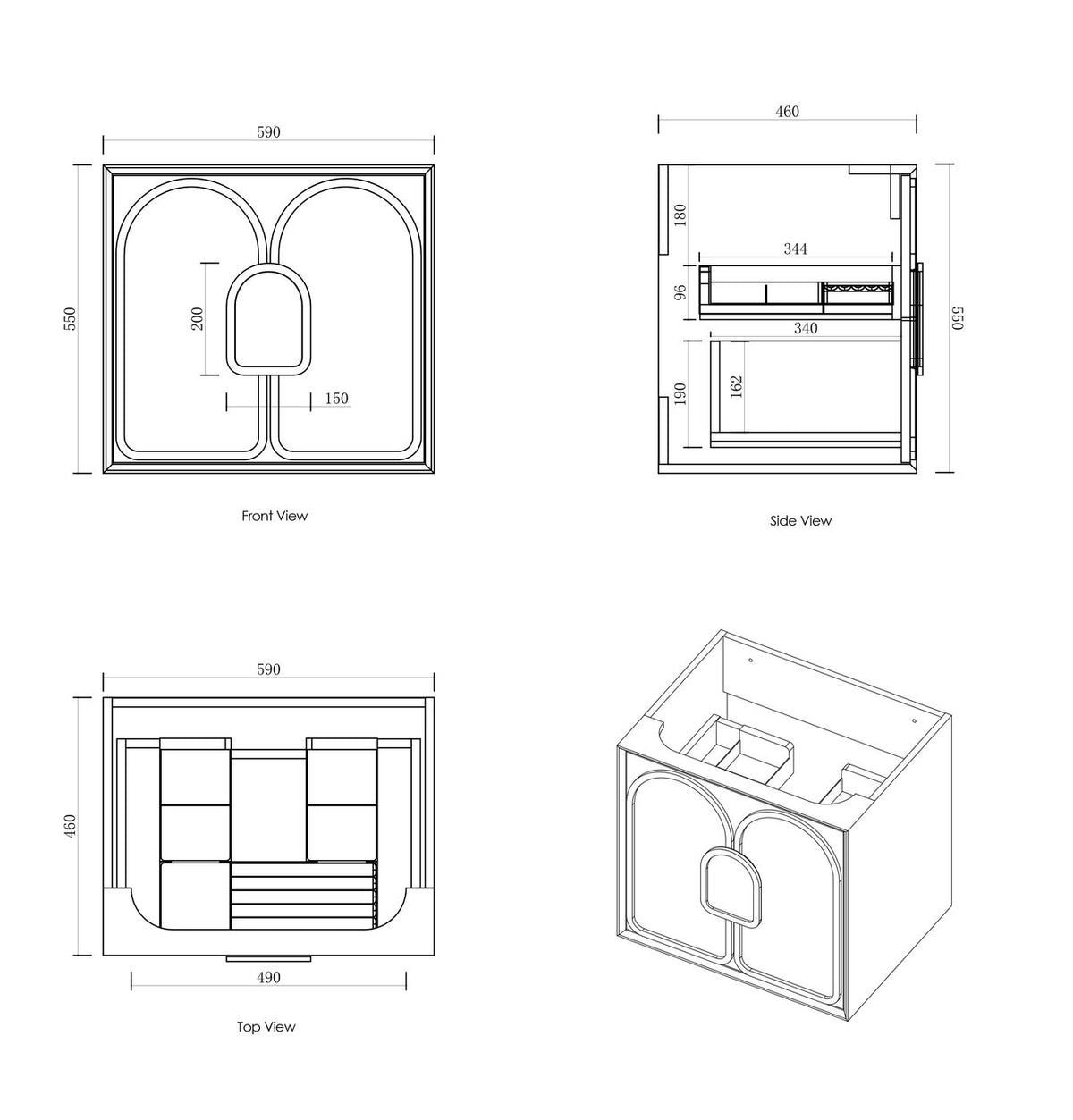 Otti Laguna Mark II Wall Hung Vanity | Matte White