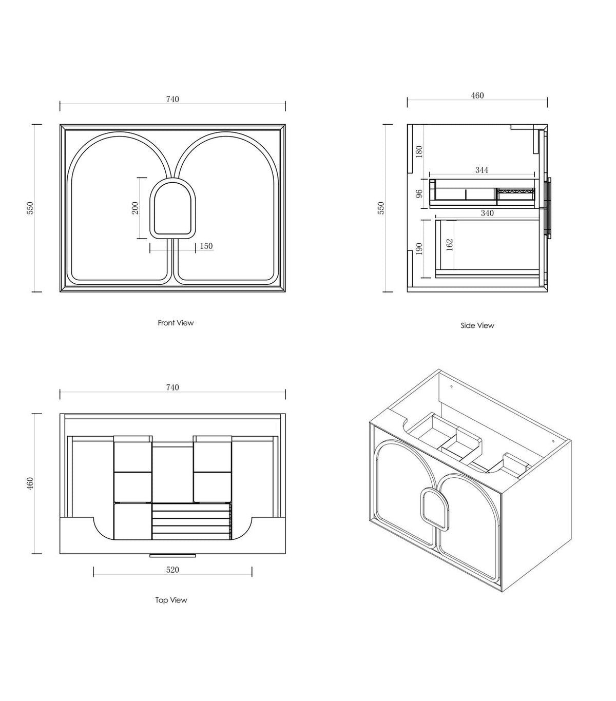 Otti Laguna Mark II Wall Hung Vanity | Matte White