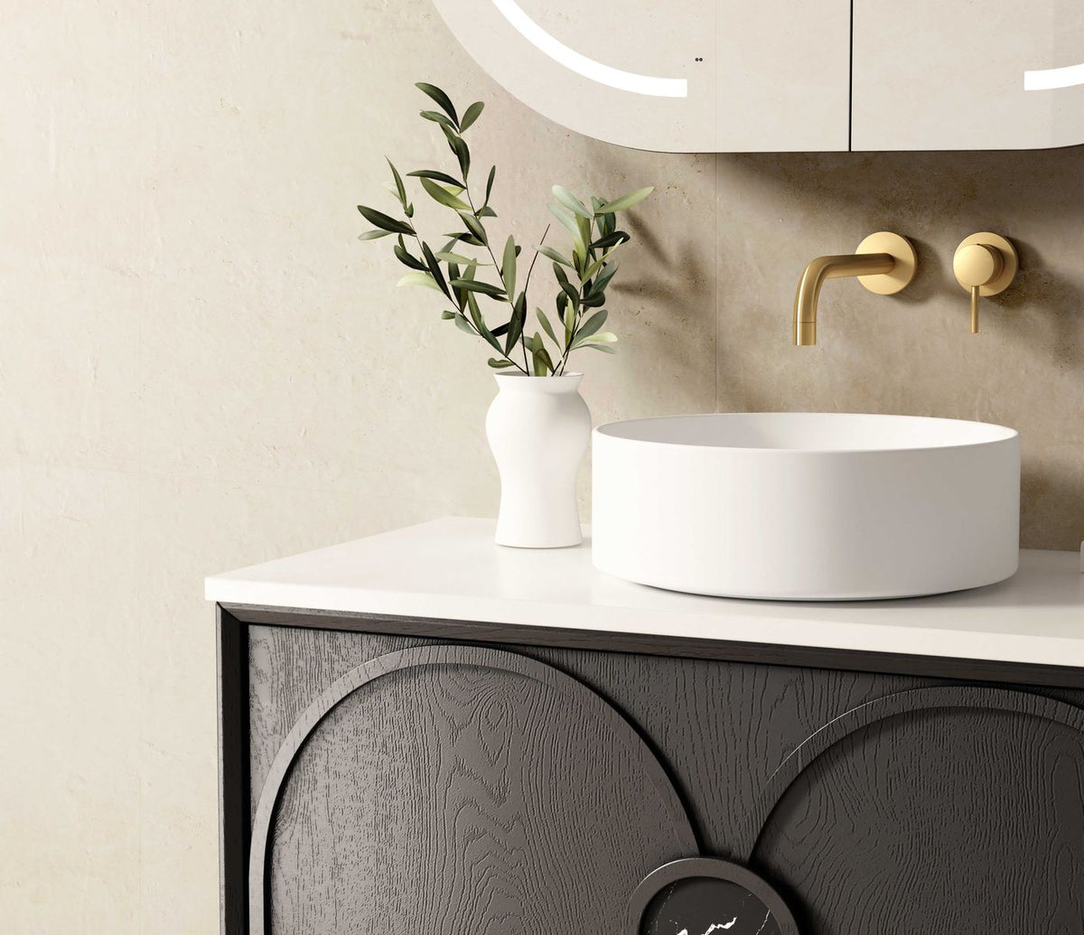 Otti Laguna Mark II Wall Hung Vanity | Black Oak