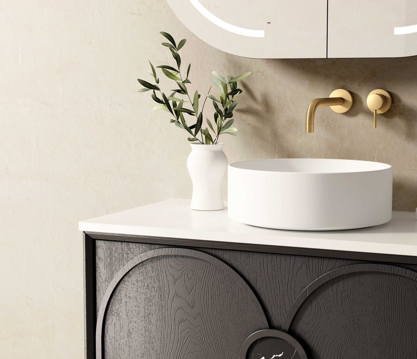 Otti Laguna Mark II Wall Hung Vanity | Black Oak
