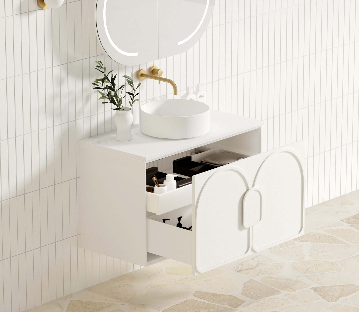 Otti Laguna Mark II Wall Hung Vanity | Matte White