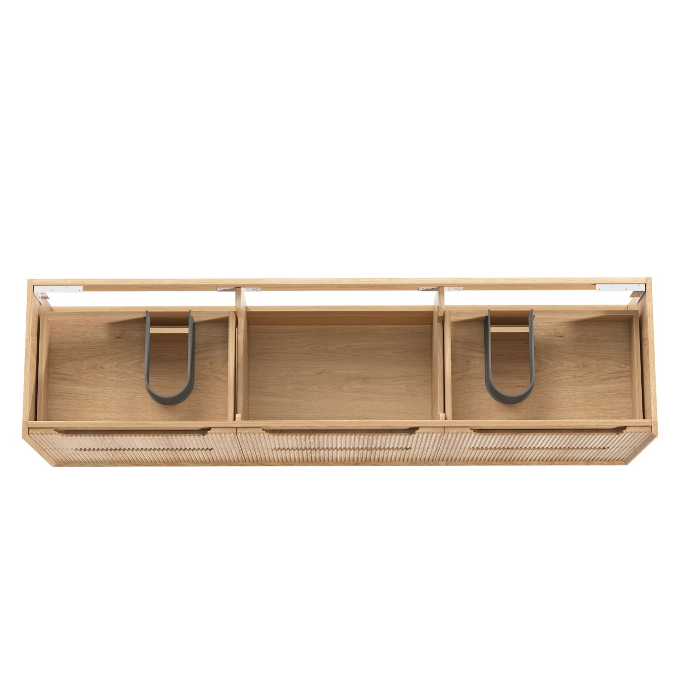Otti Byron Fluted Woodland Oak Wall Hung Vanity 1800mm