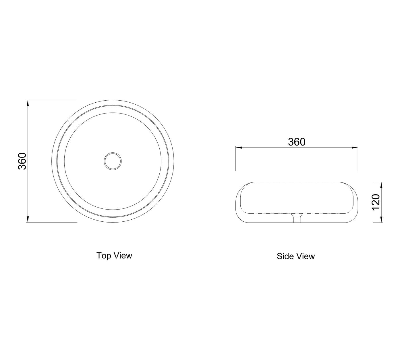 Otti Laguna Round Basin | 360mm