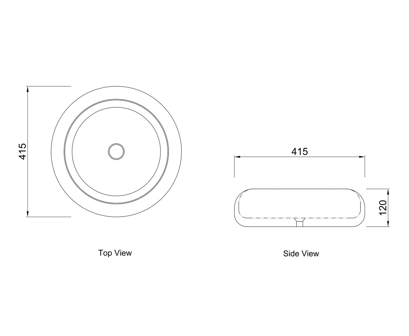 Otti Laguna Round Basin | 415mm