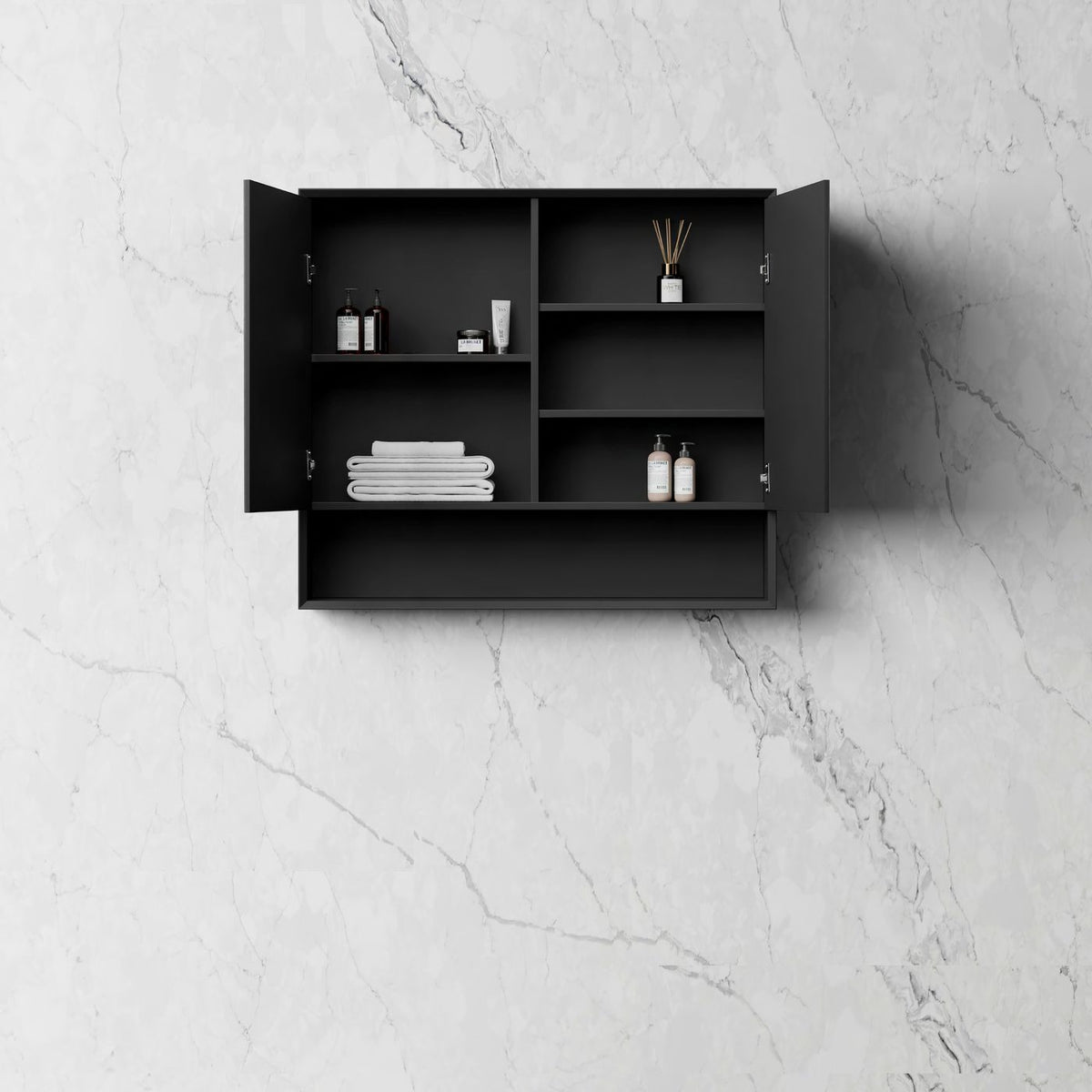 Otti Marlo Shaving Cabinet With Shelf | Matte Black