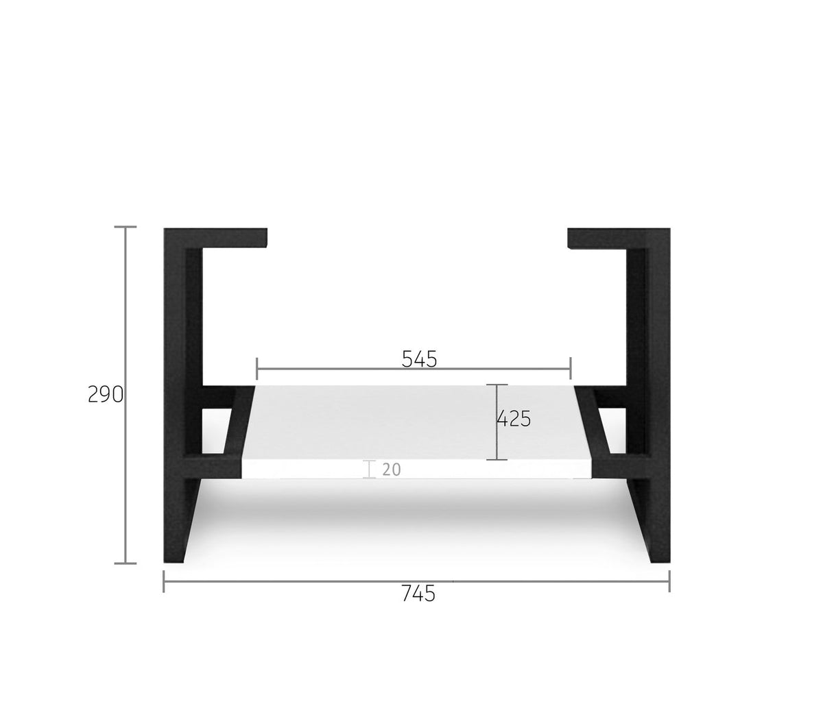 Otti Noosa Vanity Freestanding Legs | Matte White