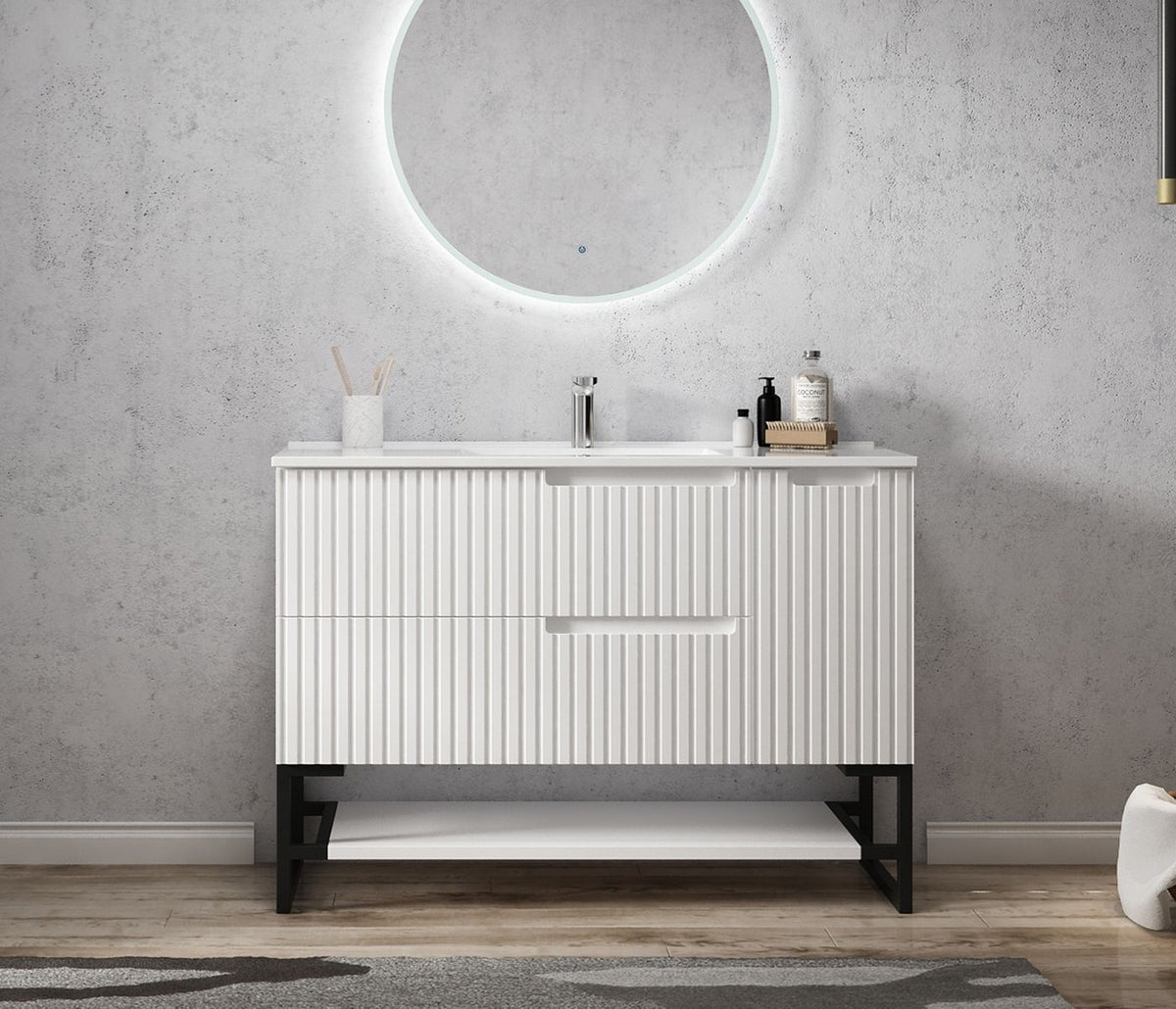 Otti Noosa Vanity Freestanding Legs | Matte White