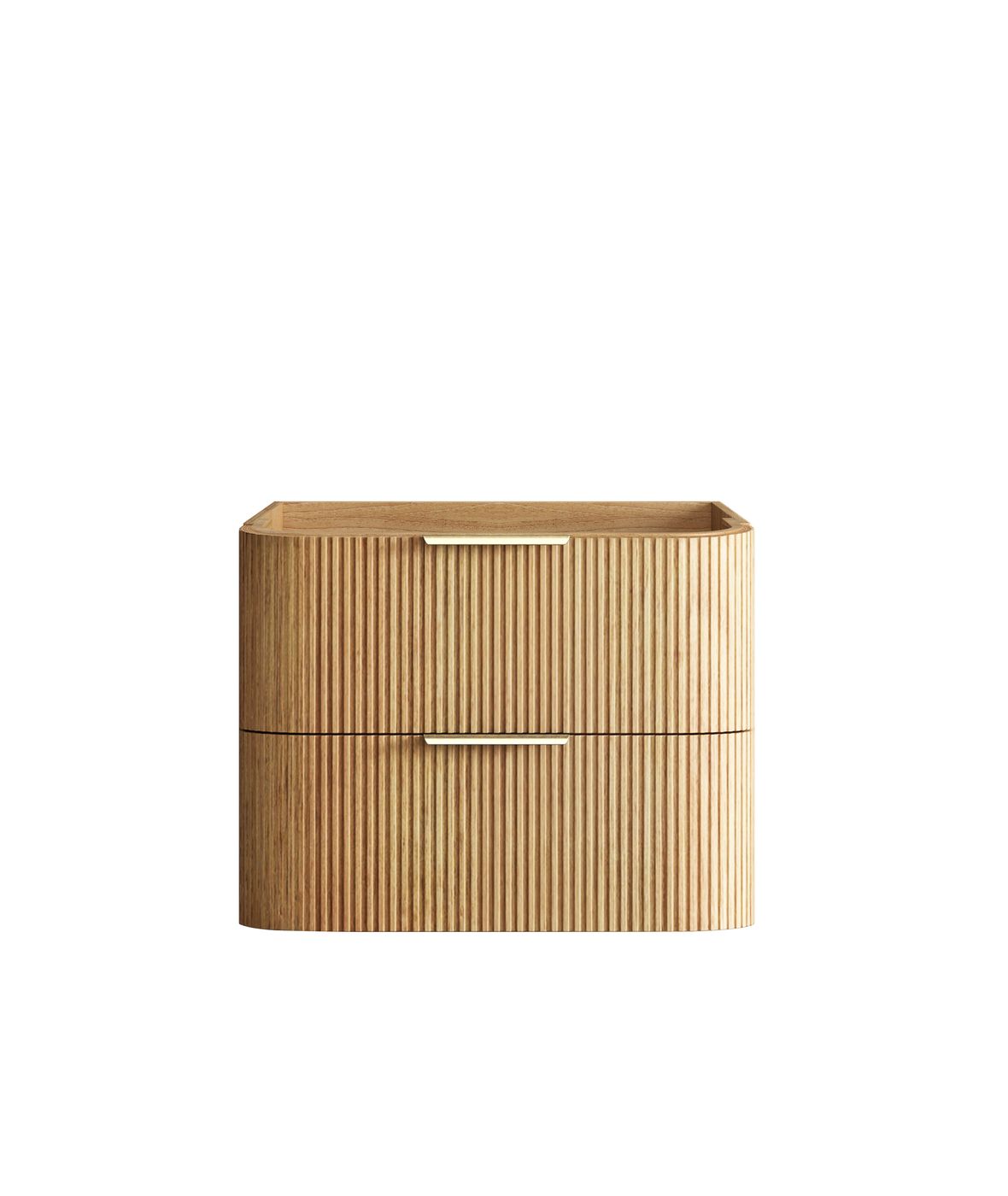 Otti Havana Fluted Wall Hung Curve Vanity | Woodland Oak