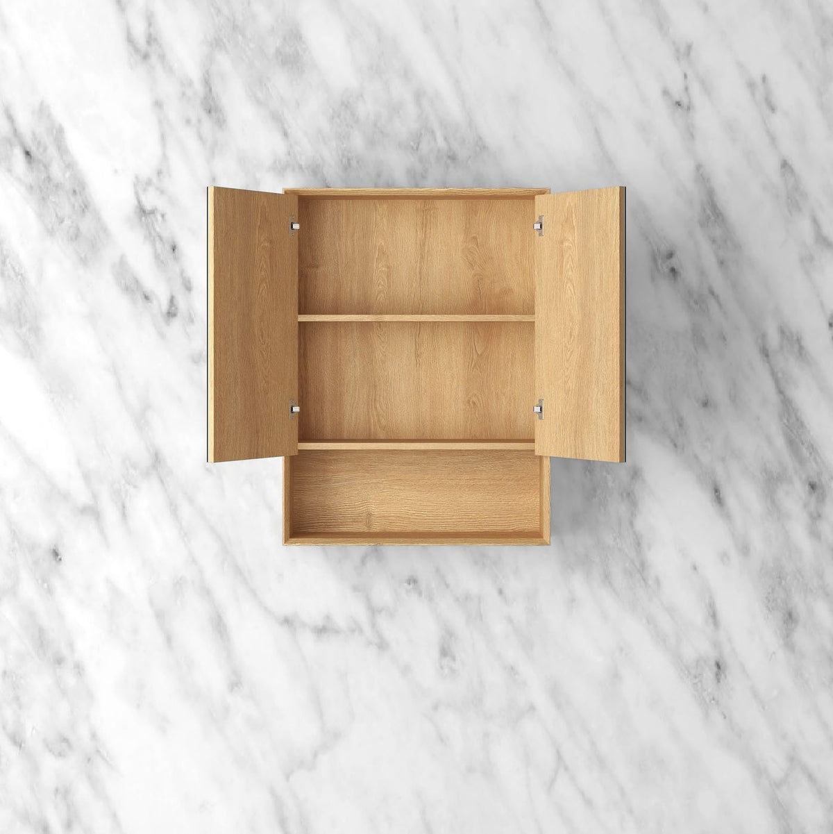 Otti Byron Shaving Cabinet With Shelf | Natural Oak & Woodland Oak