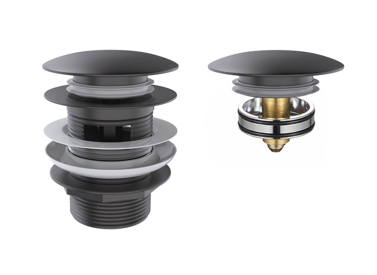 Otti Mushroom Bath Pull-Out Pop-Up Waste | 40mm With Overflow