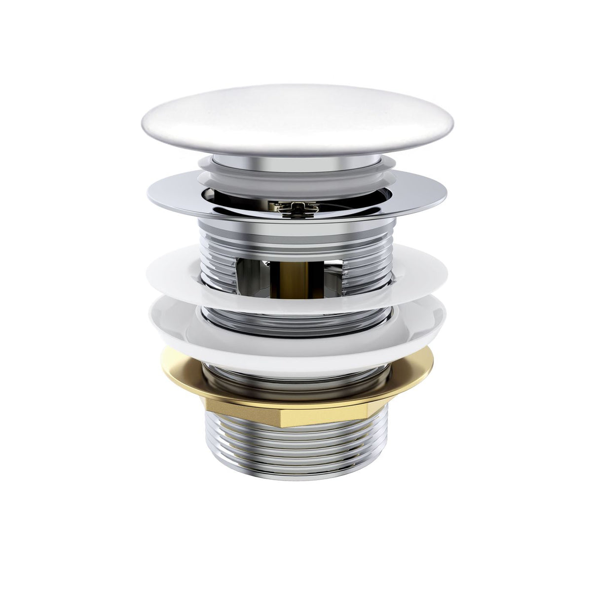 Otti Mushroom Bath Pull-Out Pop-Up Waste | 40mm With Overflow