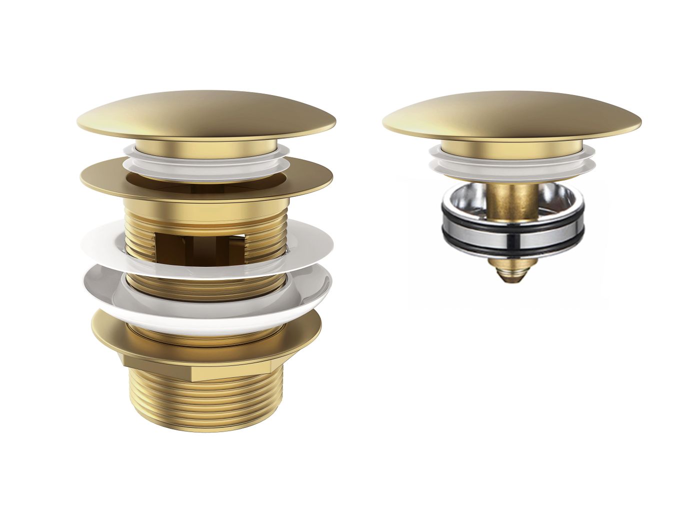 Otti Mushroom Bath Pull-Out Pop-Up Waste | 40mm With Overflow