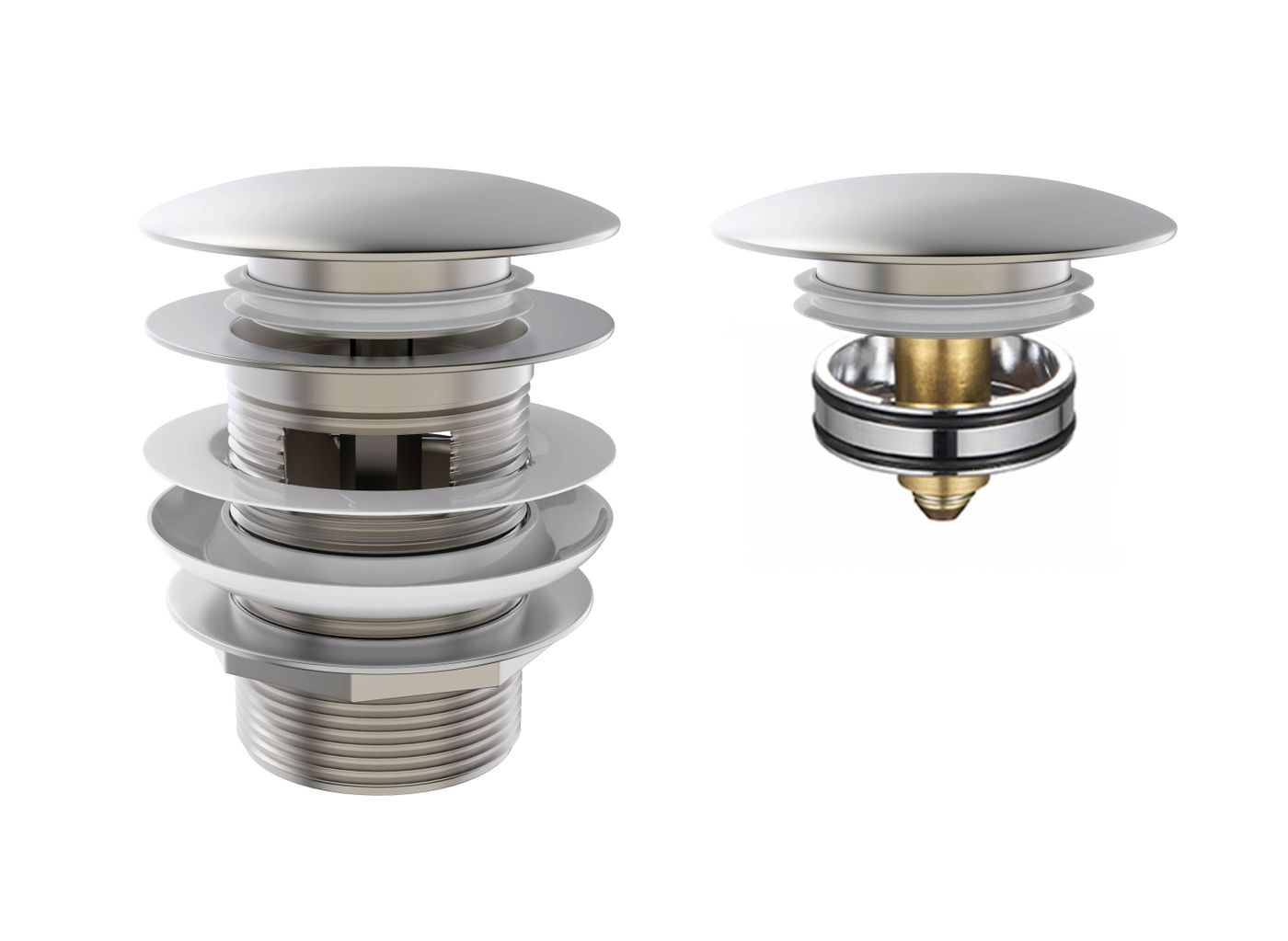 Otti Mushroom Bath Pull-Out Pop-Up Waste | 40mm With Overflow