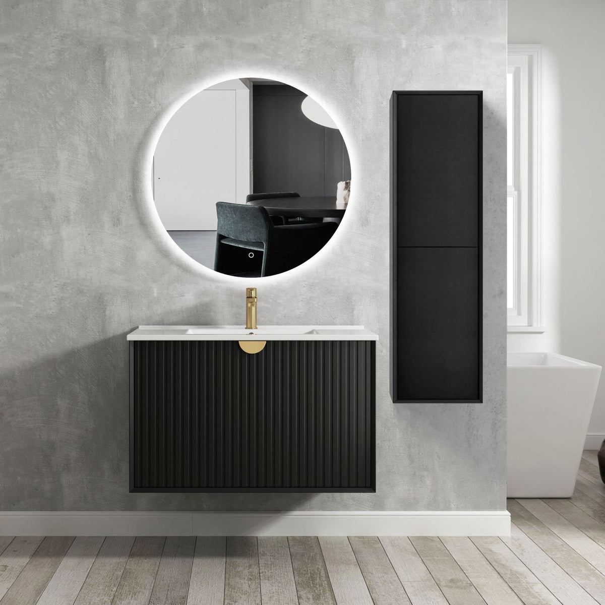 Otti Tall Boy Bathroom Cabinet