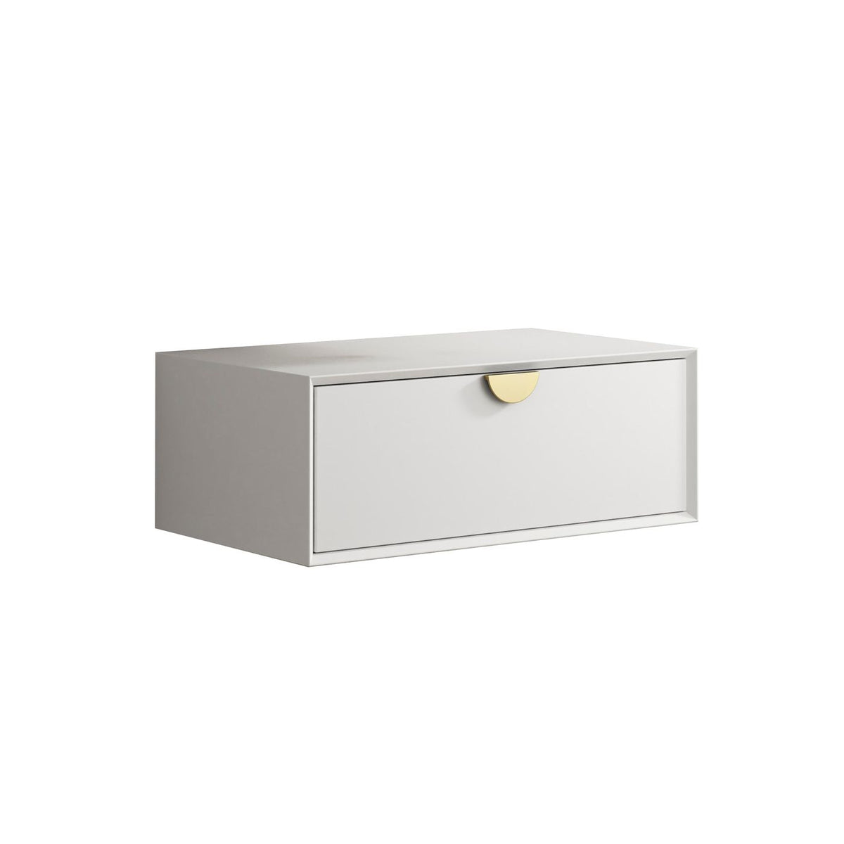 Otti Moonlight Wall Hung Vanity Cabinet | Matte White