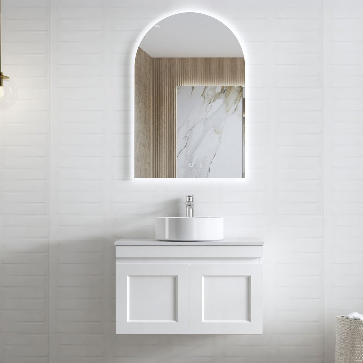 Otti Hampton Mark II Wall Hung Vanity | Satin White