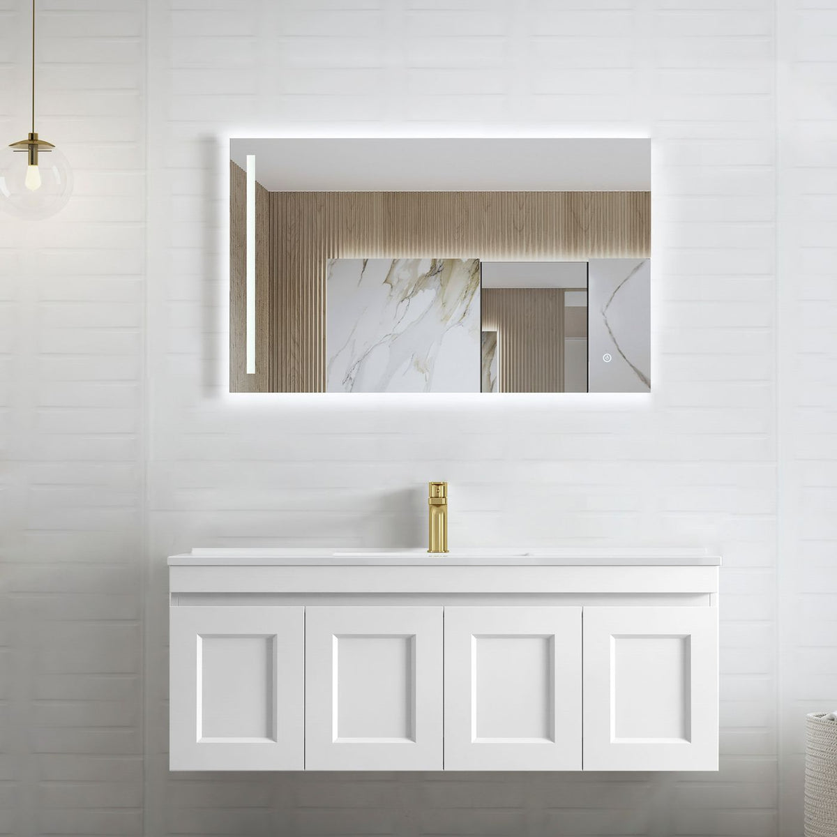 Otti Hampton Mark II Wall Hung Vanity | Satin White