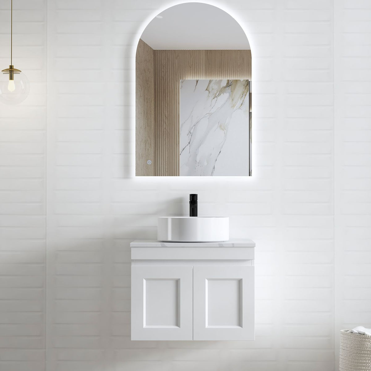 Otti Hampton Mark II Wall Hung Vanity | Satin White