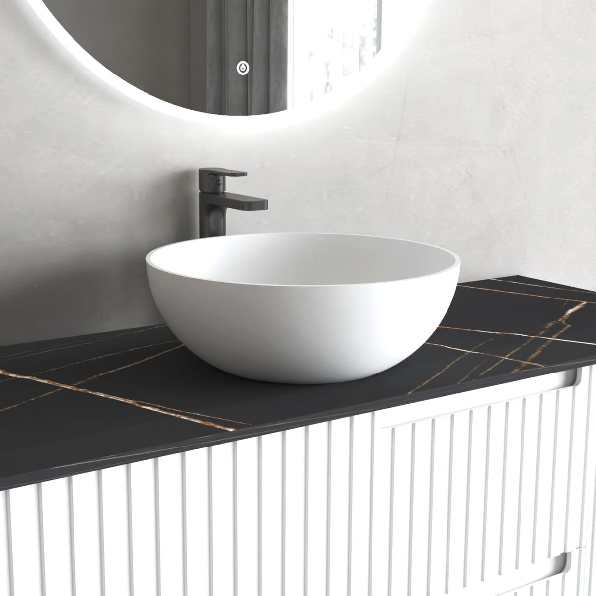 Otti London Solid Surface Above Counter Basin | 390mm