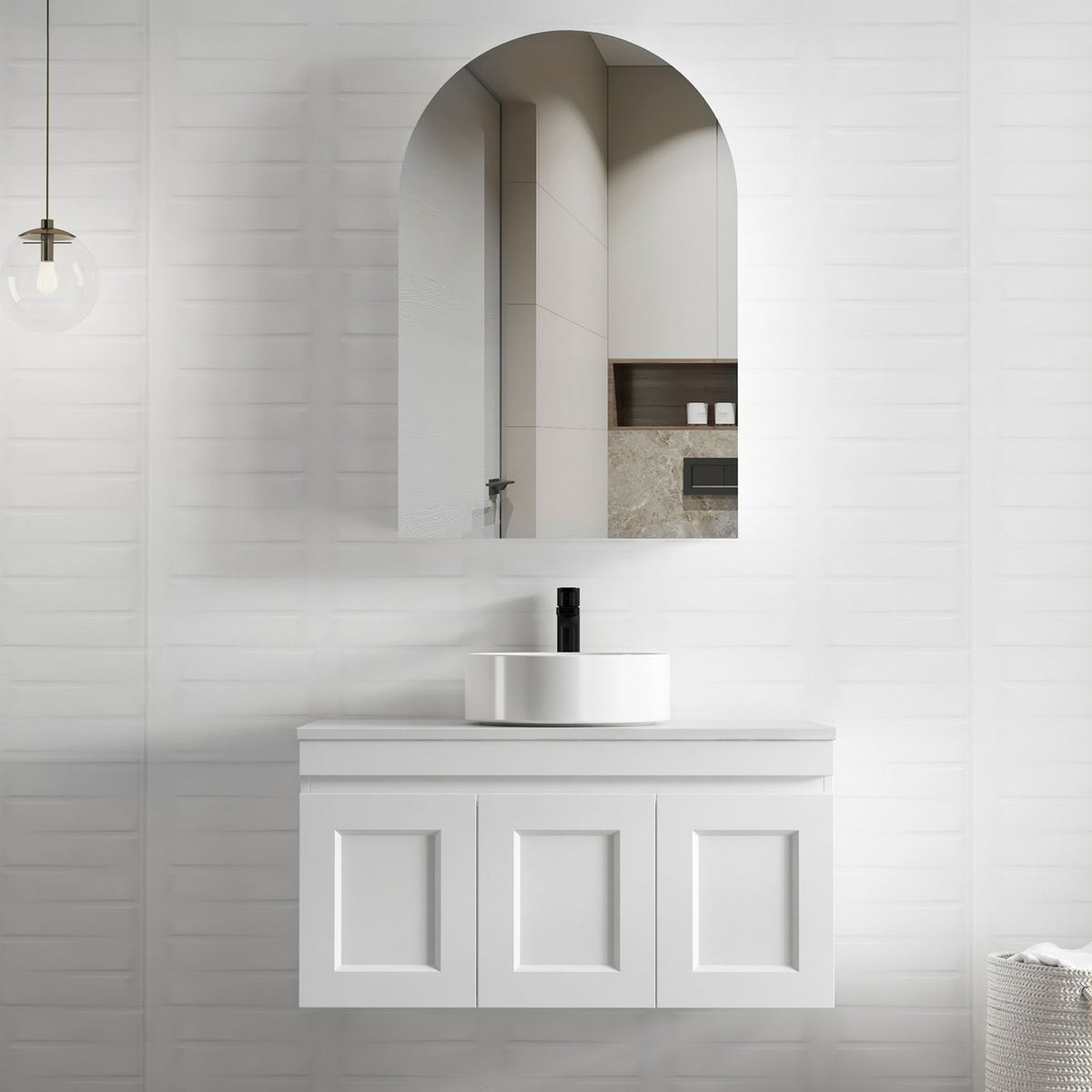 Otti Hampton Mark II Wall Hung Vanity | Satin White