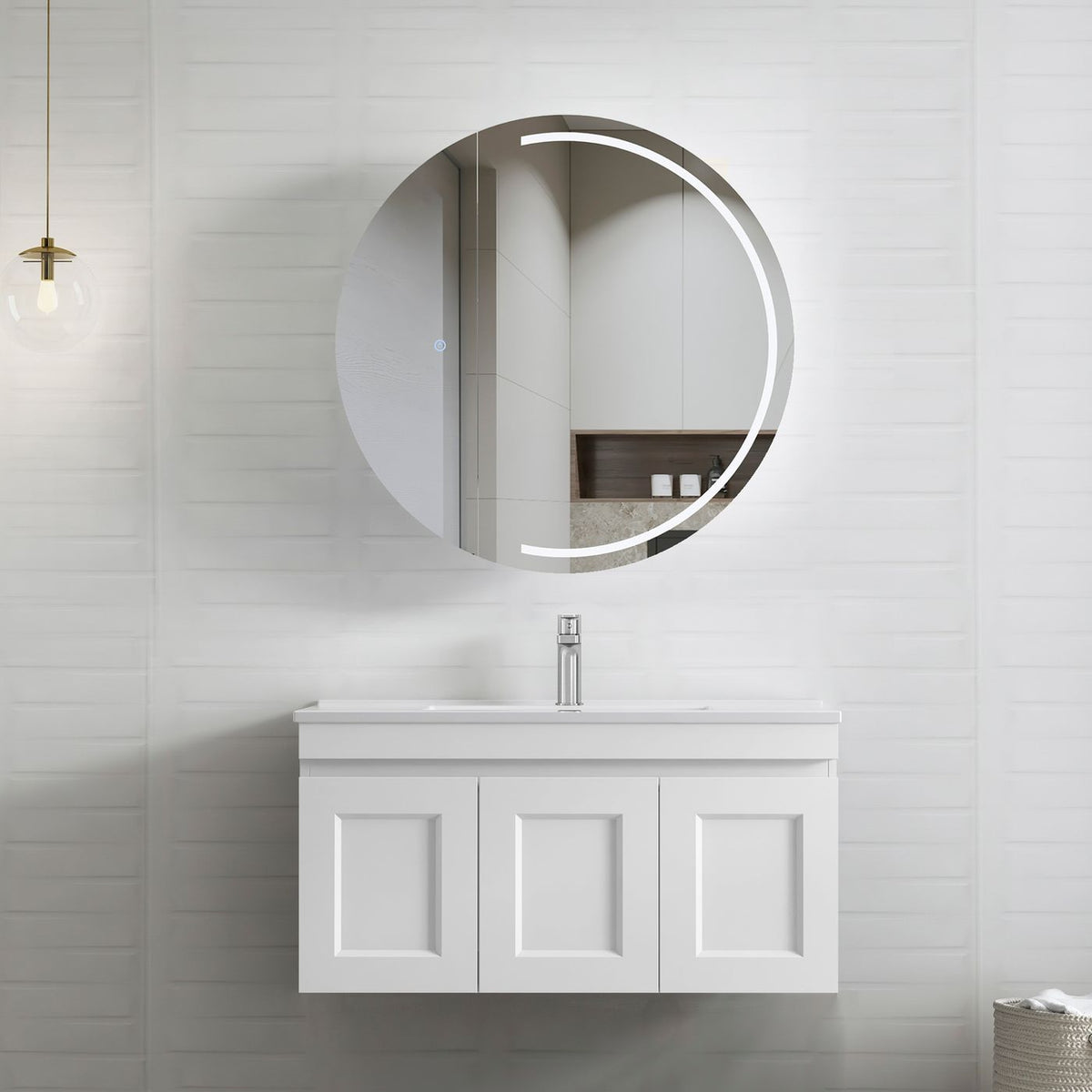 Otti Hampton Mark II Wall Hung Vanity | Satin White