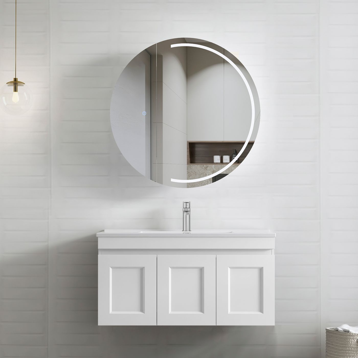 Otti Hampton Mark II Wall Hung Vanity | Satin White