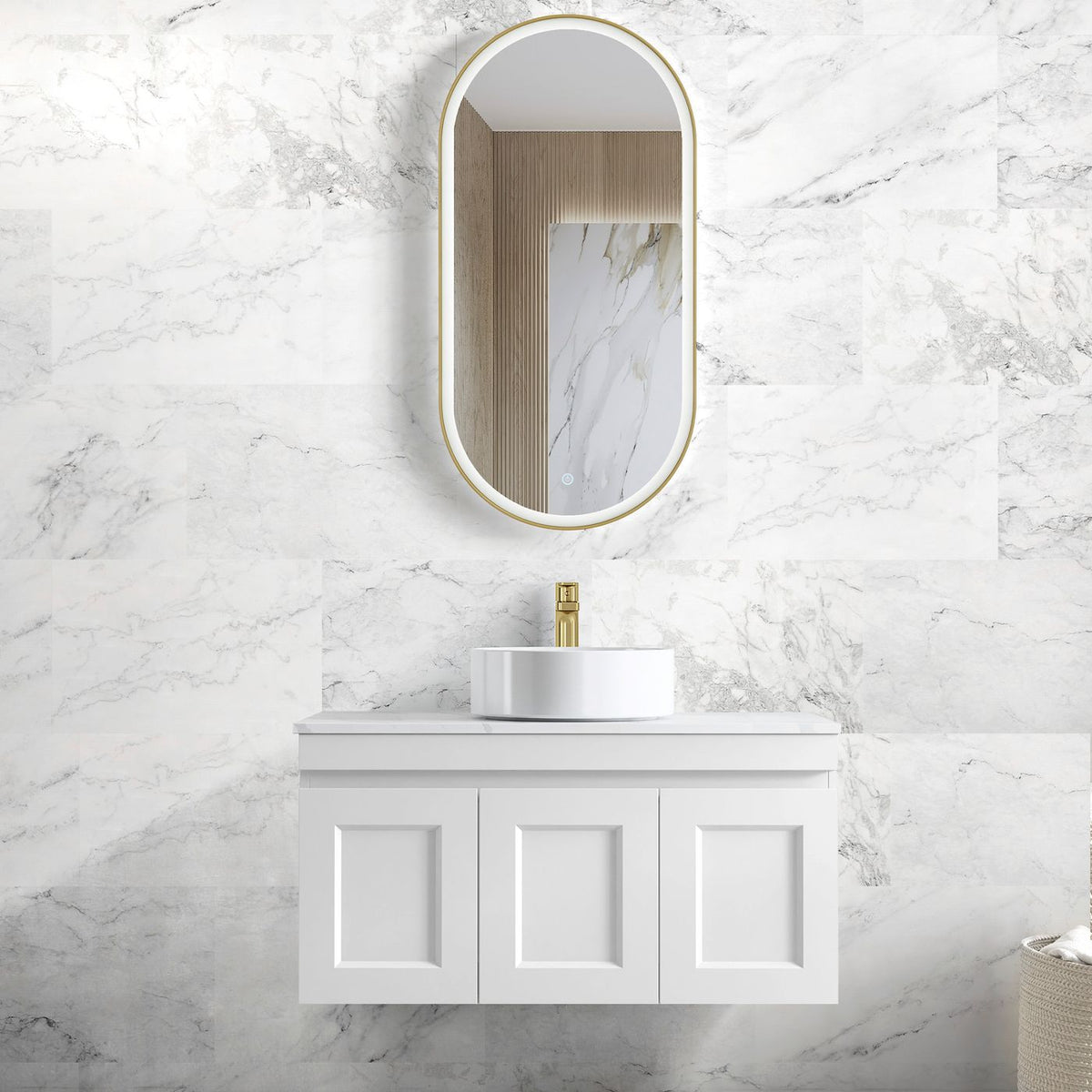 Otti Hampton Mark II Wall Hung Vanity | Satin White