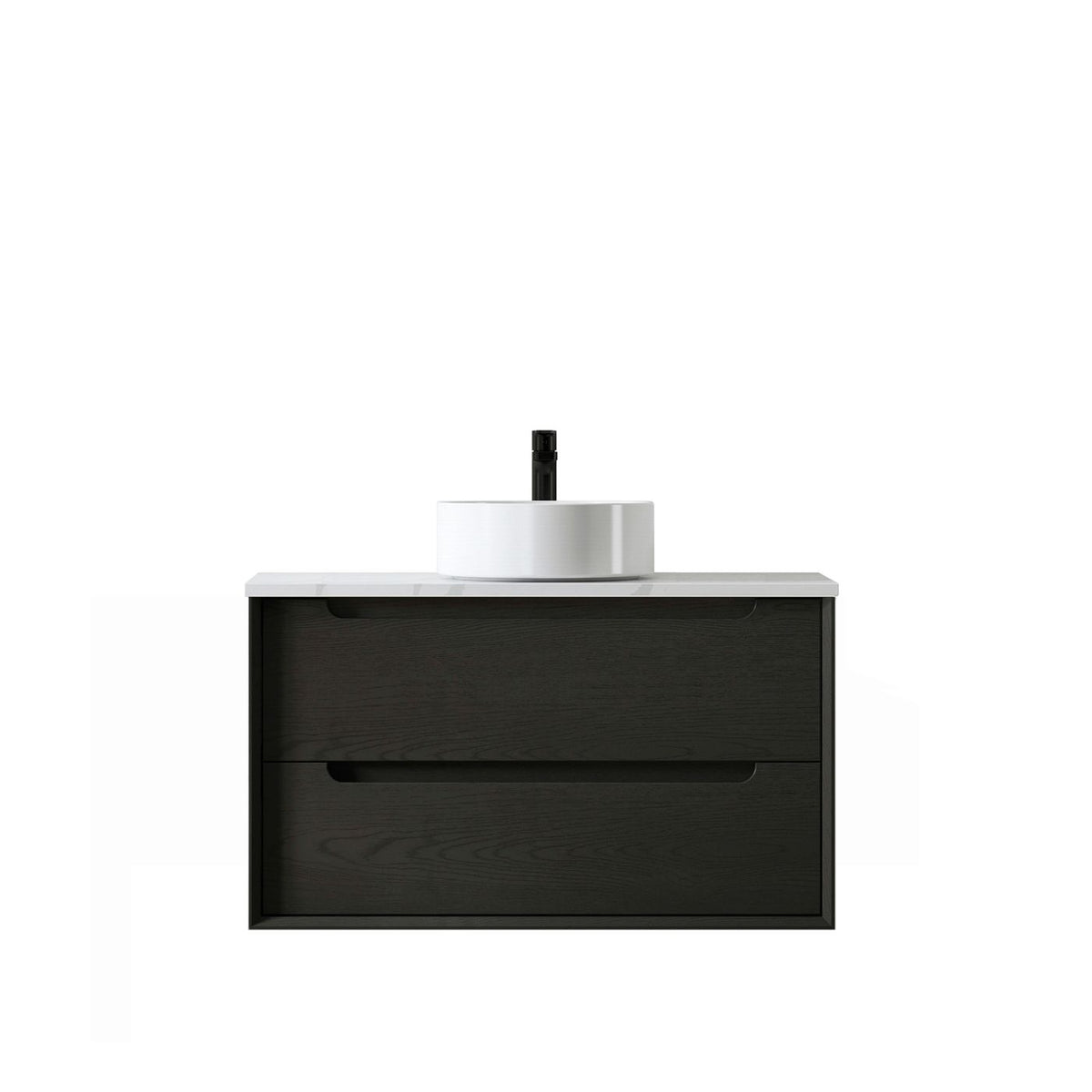 Otti Byron Wall Hung Vanity | Black Oak