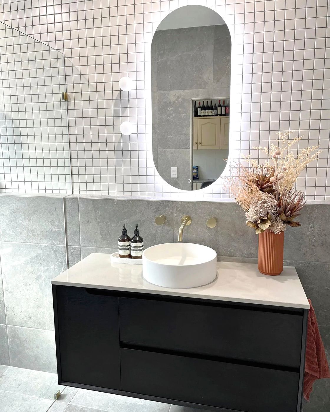 Otti Byron Wall Hung Vanity | Black Oak