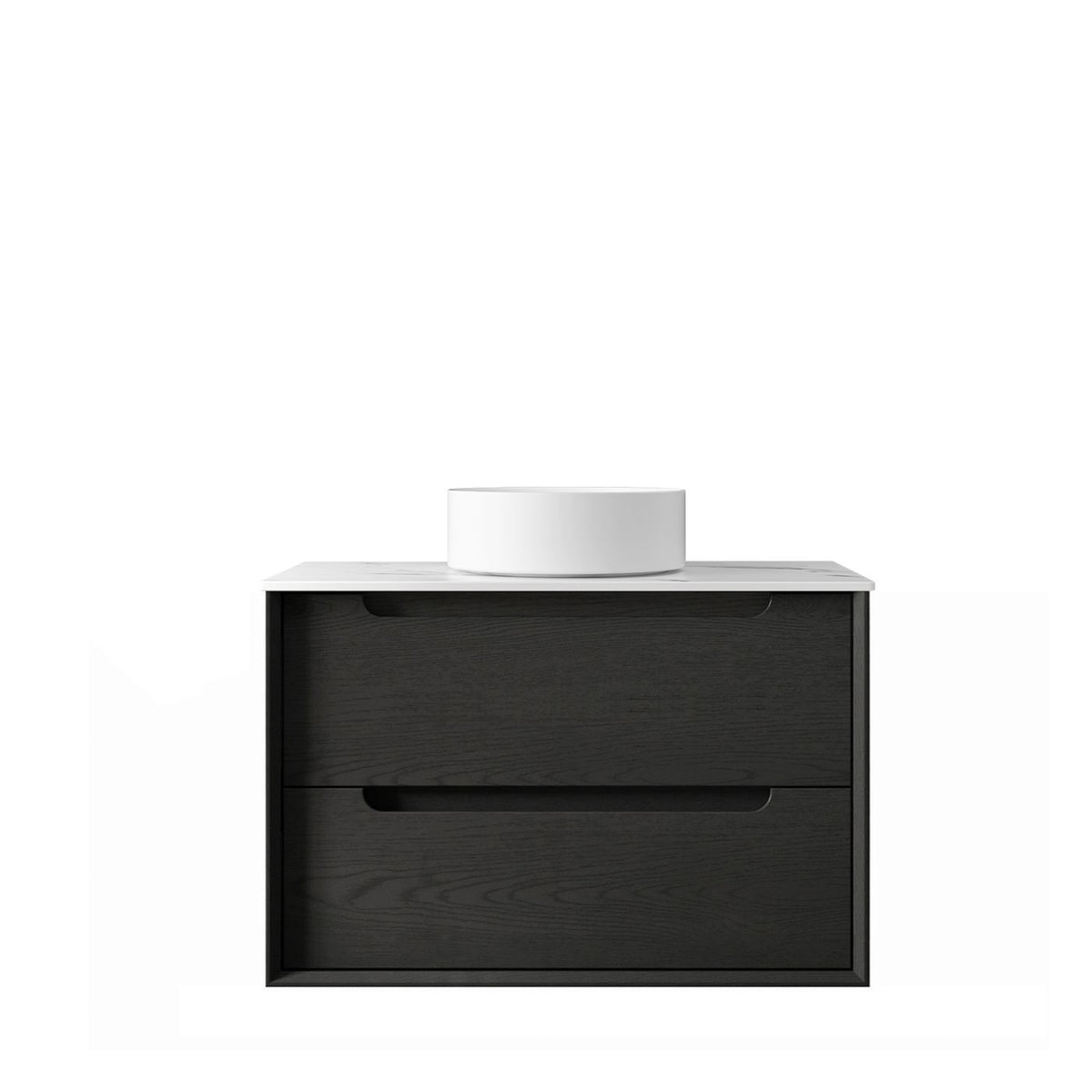 Otti Byron Wall Hung Vanity | Black Oak