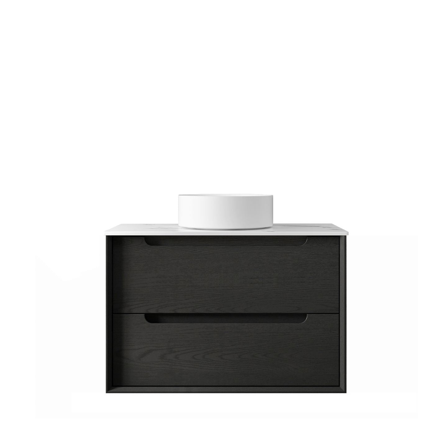 Otti Byron Wall Hung Vanity | Black Oak