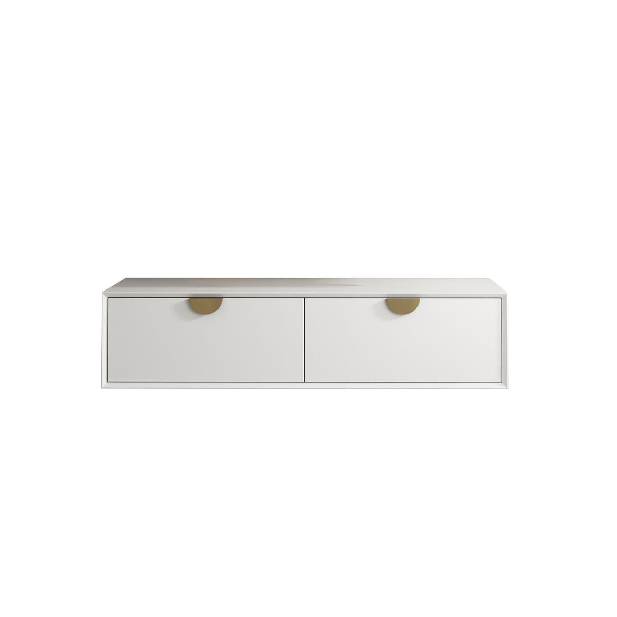 Otti Moonlight Wall Hung Vanity Cabinet | Matte White
