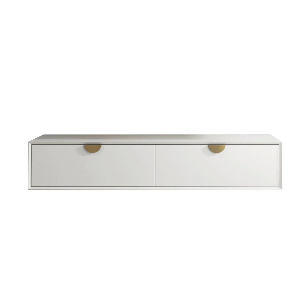 Otti Moonlight Wall Hung Vanity Cabinet | Matte White