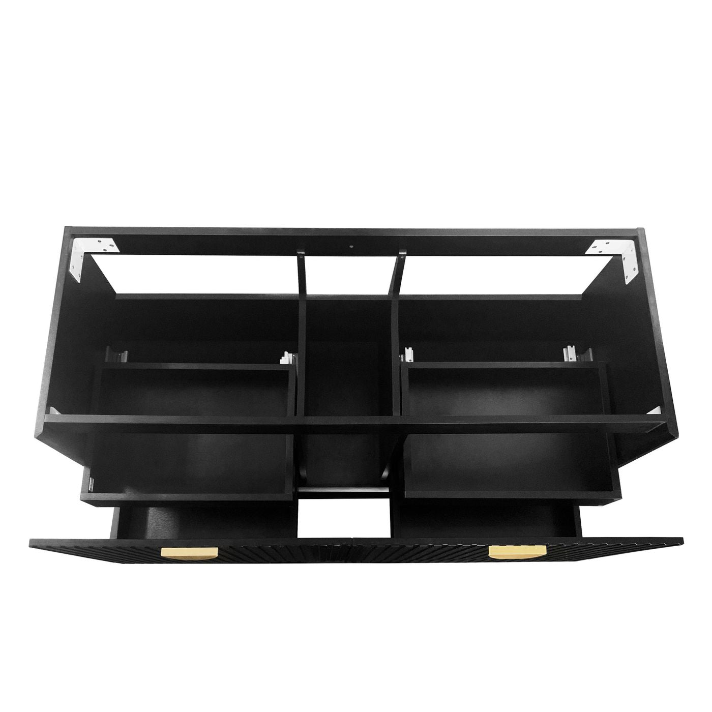 Otti Marlo Fluted Wall Hung Vanity | Matte Black