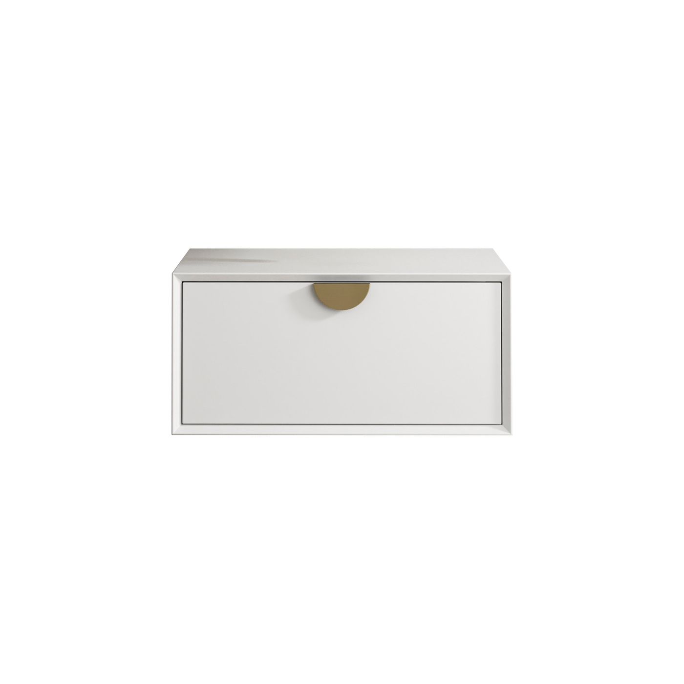 Otti Moonlight Wall Hung Vanity Cabinet | Matte White