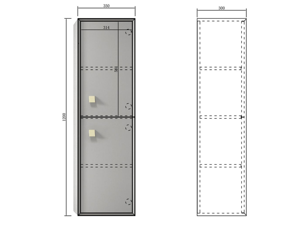 Otti Tall Boy Bathroom Cabinet