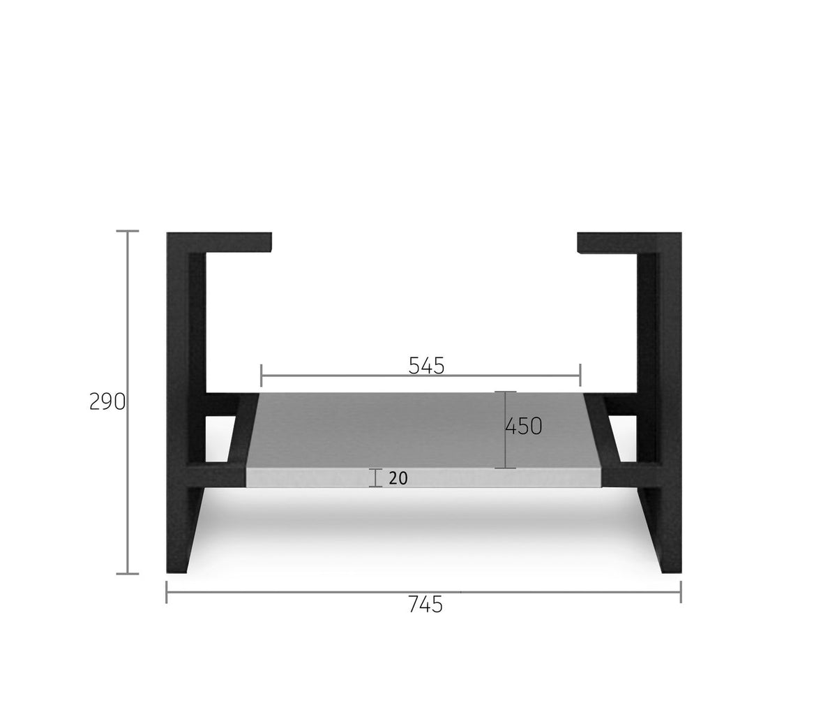 Otti Boston Vanity Freestanding Legs