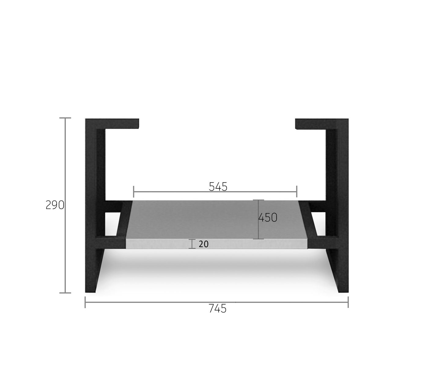 Otti Boston Vanity Freestanding Legs