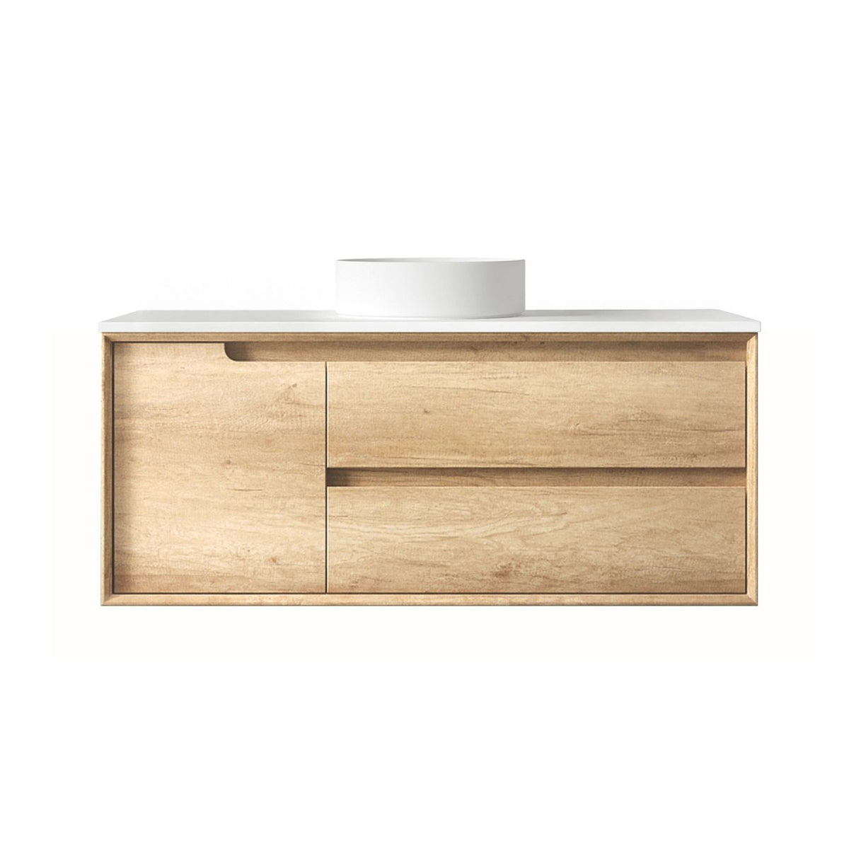 Otti Byron Wall Hung Vanity | Natural Oak