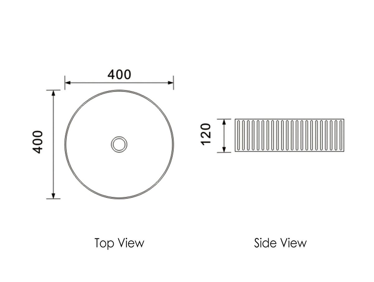 Otti Marlo Fluted Round Basin | 400mm