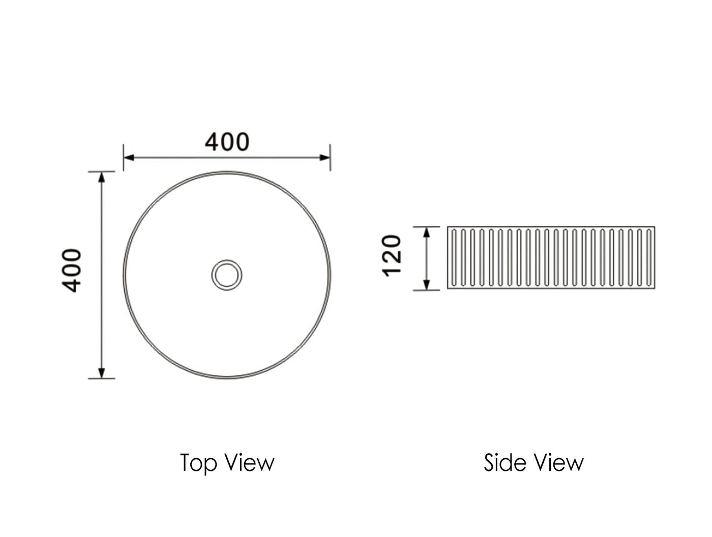 Otti Marlo Fluted Round Basin | 400mm