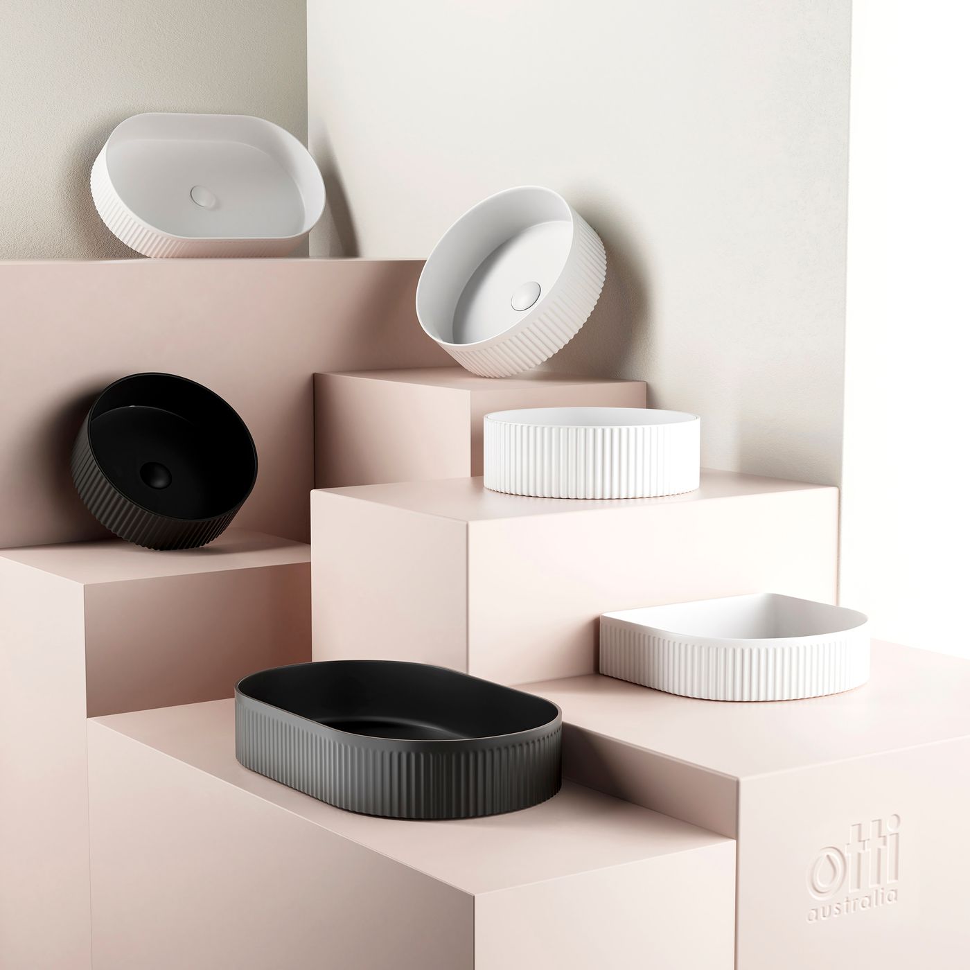 Otti Marlo Fluted Round Basin | 400mm